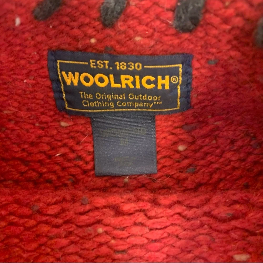 Woolrich Vintage Wool Chunky Mock Neck Nordic Sweater - Picture 8 of 11
